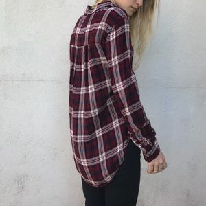 Red button flannel